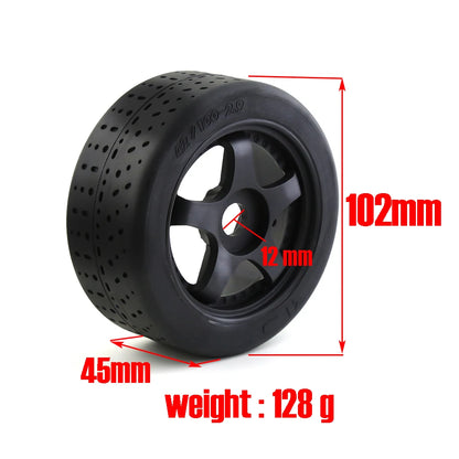 RS Black Rubber Tire 102x45mm 17mm Hex for Arrma 1/7 Infraction Felony Limitless