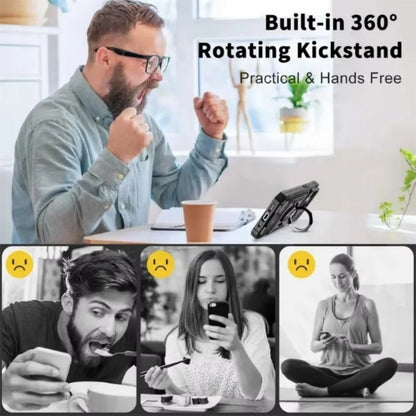 Ring Kickstand Wallet Case for Samsung S23FE S24 S25 A14-A55 Heavy Duty