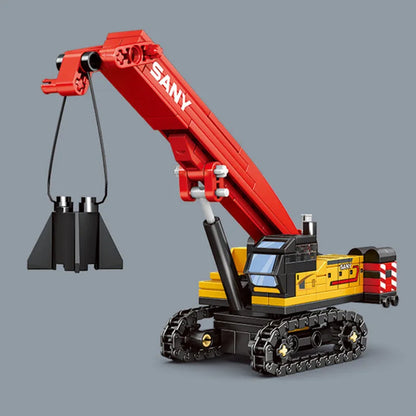 SEMBO 4in1 Construction Vehicle Building Blocks Excavator Truck MOC Model Toy Gift