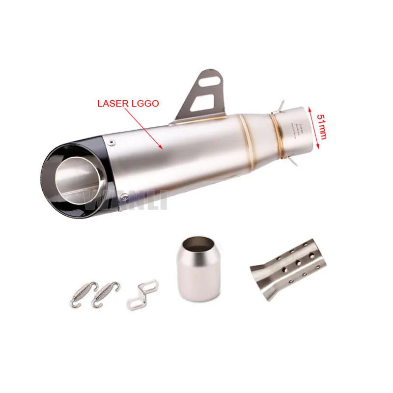 Universal Motorcycle Slip-On Exhaust Muffler with DB Killer (51–60mm Inlet) - EXPROTAS