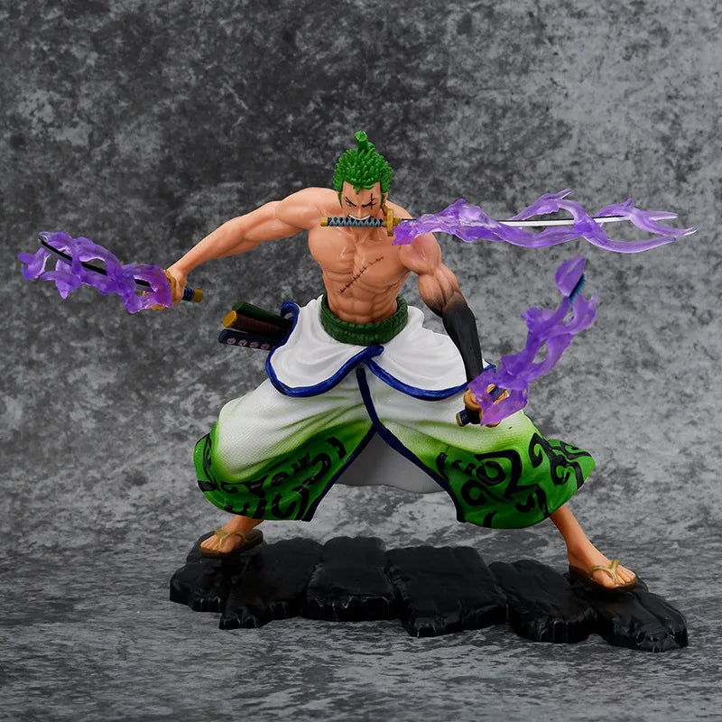 17CM Anime One Piece Figure Roronoa Zoro Action Figures PVC Statue Zoro Figurine Collection Model Toys For Children  Gifts-EXPROTAS