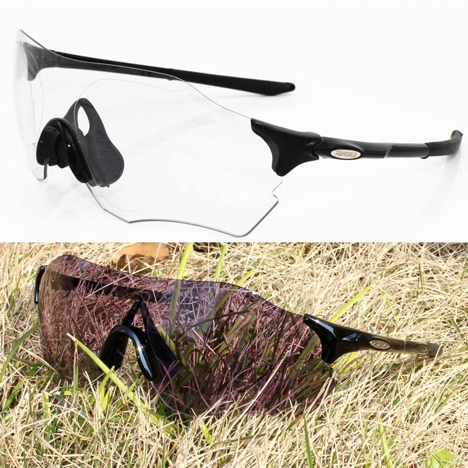 Photochromic Cycling Sunglasses TR90 Auto Lens MTB Road Bike Sports Eyewear