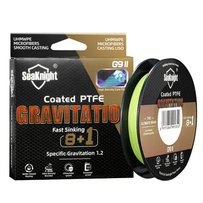 SeaKnight Gravitation G9 II Sinking Braided Fishing Line 150m/300m PTFE UV Resistant