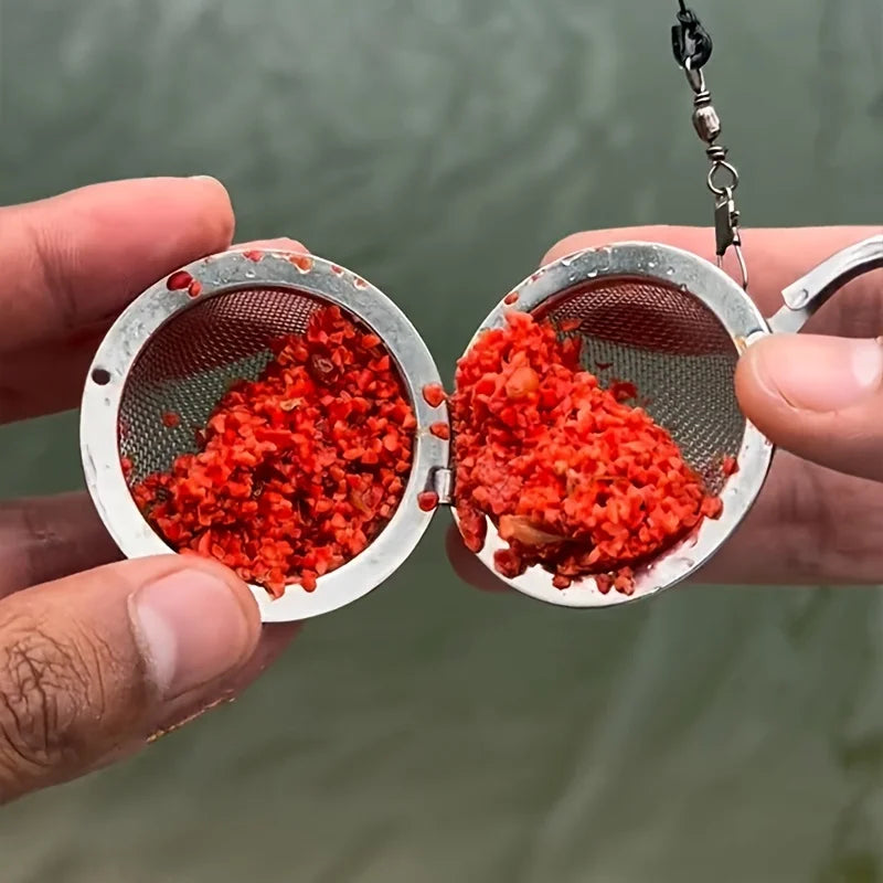 1pc Fishing Bait Cage Plastic Portable Lure Trap Basket for Holding