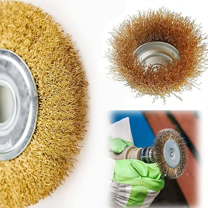 10 Pack Wire Brush Wheel Cup Brushes Coarse Crimped 1/4 Inch Shank Drill