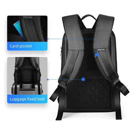 MARK RYDEN Thin Backpack For Laptop 15.6in Waterproof Minimalist Backpack Ykk Zipper-EXPROTAS