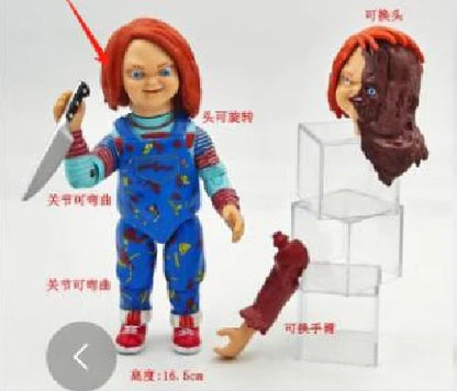 Horror Figure Set Chucky Freddy Jason Sam Jigsaw Articulated Action Figures