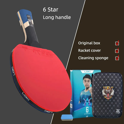 Loki E-Series Table Tennis Racket Professional Carbon Blade Ping Pong Racket Paddle High Elastic Rubber-EXPROTAS
