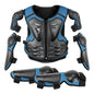 Kid's Motorcycle Armor Vest Protection Jacket Moto Full Armor for Children Eye Catching Short Length Motocross Body Armor Riding Kneepads