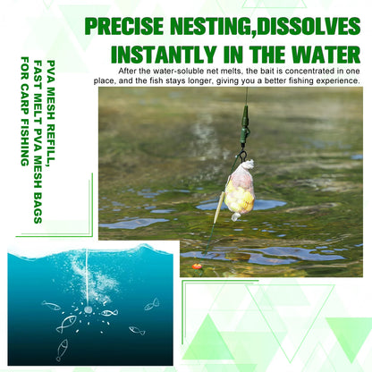 5M Fishing Net PVA Soluble Mesh for Carp Bait Lure Freshwater Angling