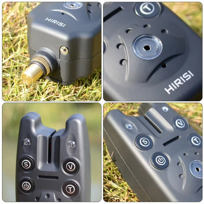 Hirisi Carp Fishing Bite Alarm Swinger Set Rod Pod Bank Stick Tackle Kit