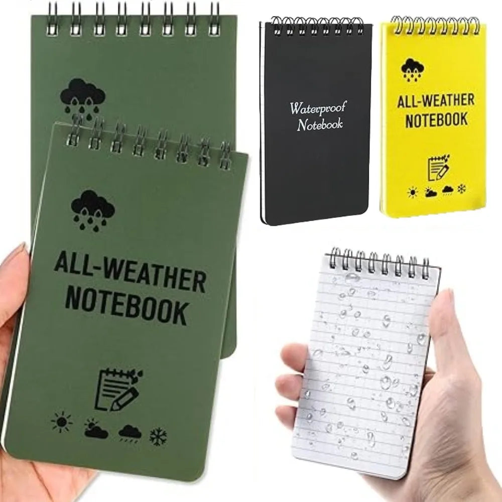 Waterproof Tactical Pocket Notebook Lined Notepad All Weather Pages