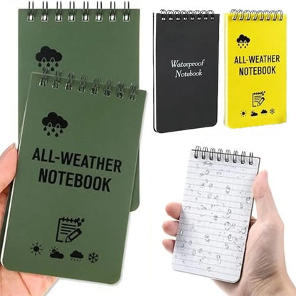 Waterproof Tactical Pocket Notebook Lined Notepad All Weather Pages