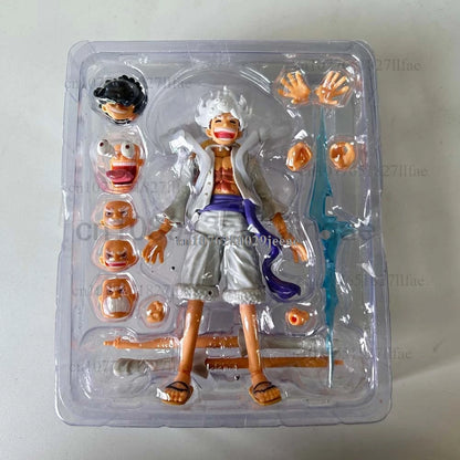 SHF One Piece Portgas D Ace Fire Fist Luffy PVC Movable Action Figure Toy