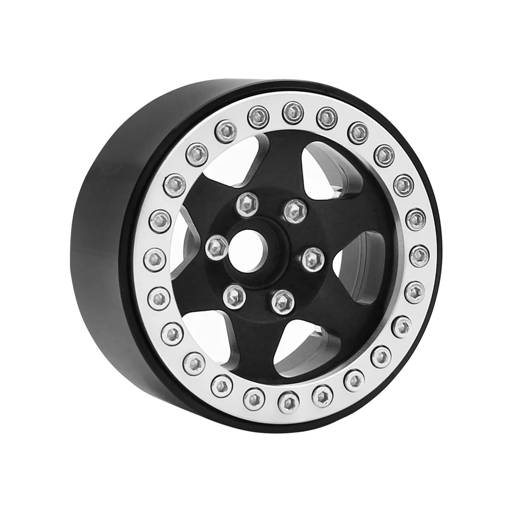 1.9" Metal 6-Spoke Beadlock Wheel Rim for 1/10 RC Crawler TRX4 SCX10 Capra D90 - EXPROTAS
