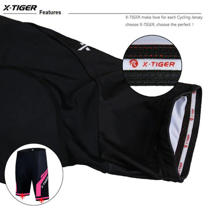 X-TIGER Women’s 3D Gel Cycling Shorts Padded MTB Road Bike Wear