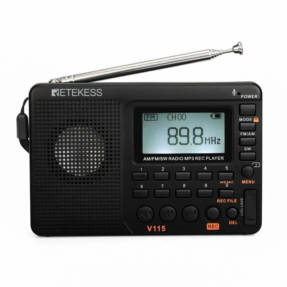 Rechargeable Radio Batteries Portable FM AM Shortwave Retekess V115 TX32