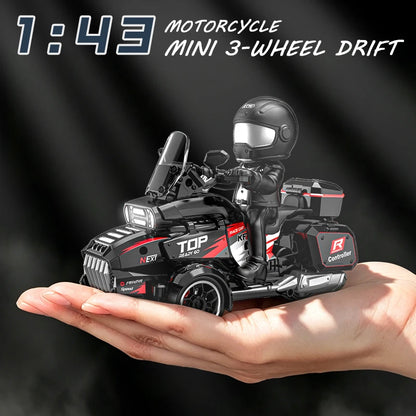LED Lights RC Motorcycle 3.7V Remote Control Car for Kids 30M Range