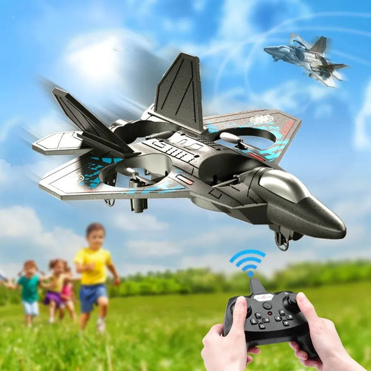 L0712 RC Plane 2.4G Remote Control Aircraft Gravity Sensing Helicopter Glider with Light EPP Foam Fighters for Boys Children-EXPROTAS