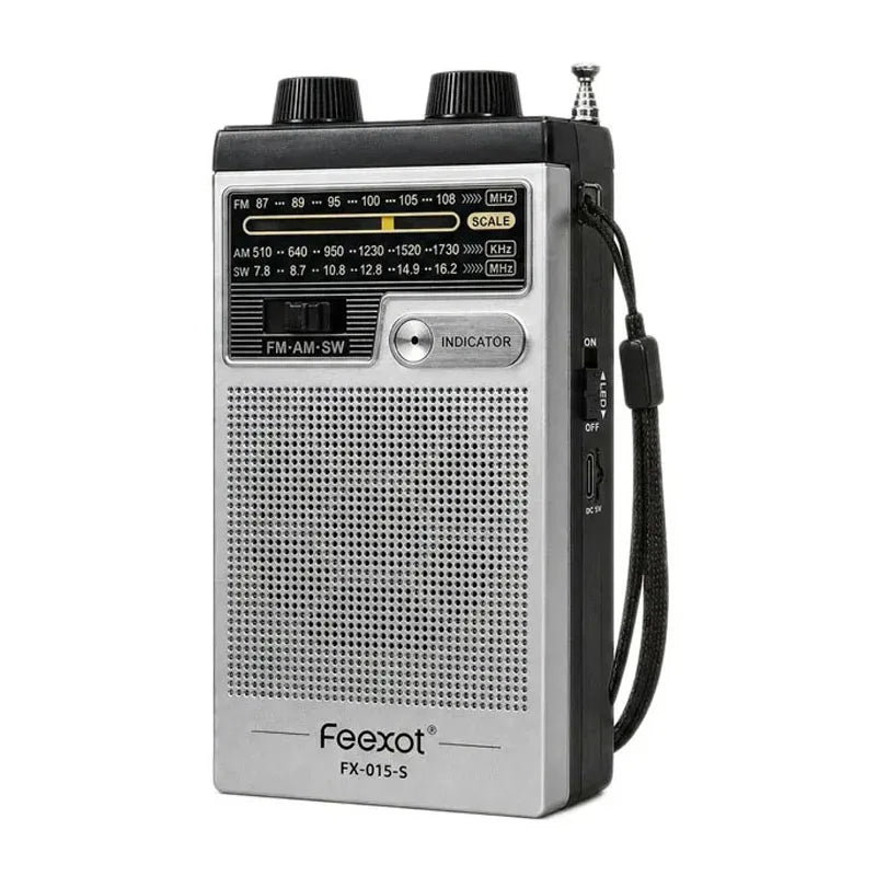FM AM Solar Hand Crank Emergency Radio with LED Torch 3.5mm Jack