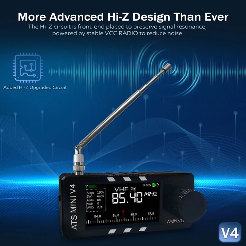Amnvolt V4 Ats Mini Radio SI4732 All Band DSP FM SSB USB LSB Hi-Z