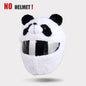 Full Face Covers Plush Motorcycle Helmet Christmas Cartoon Protective Hat
