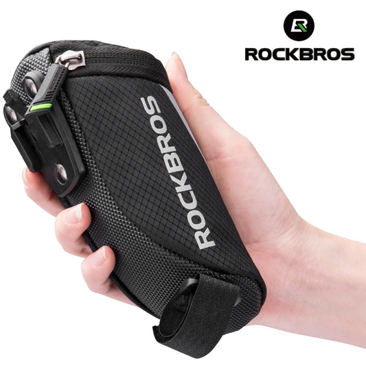 ROCKBROS Reflective Saddle Bag Bike Seatpost Bag MTB Road Bike Pannier