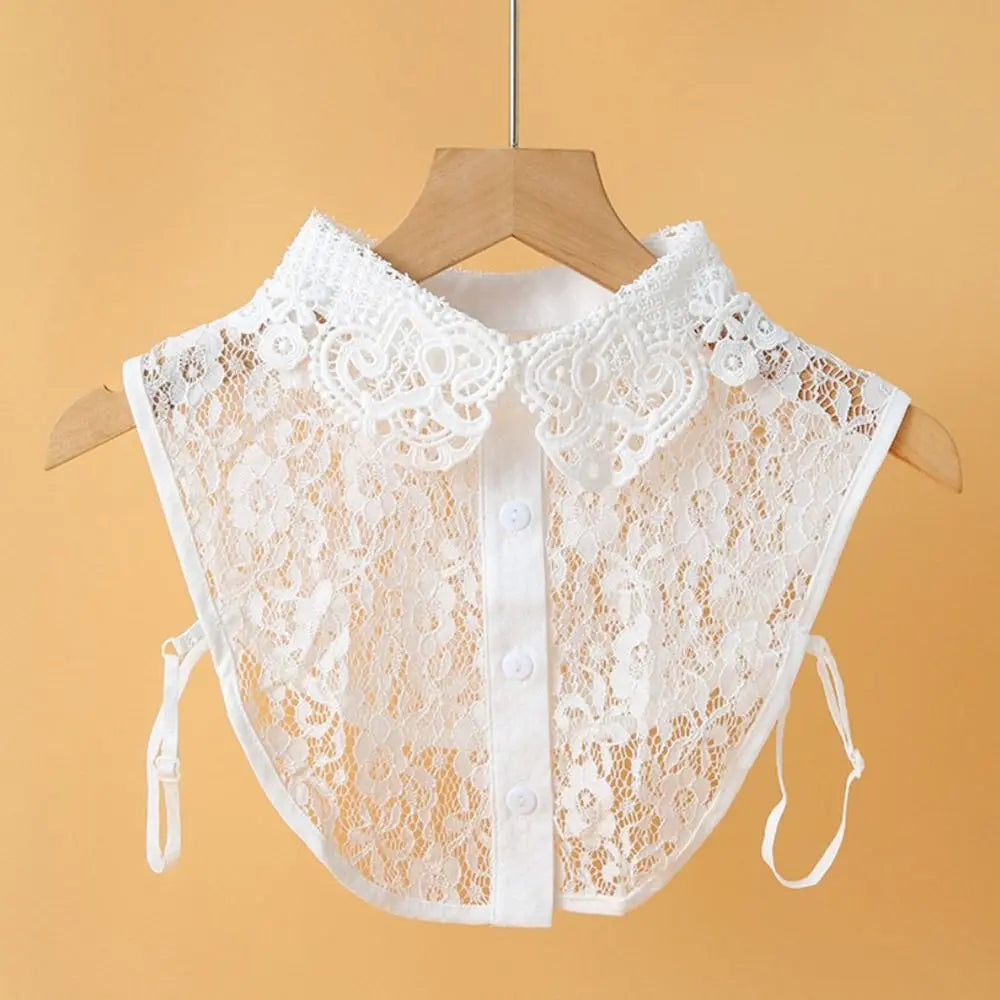 Shawl Wrap Lace Fake Collar Detachable Women Girls Lapel Half Shirt