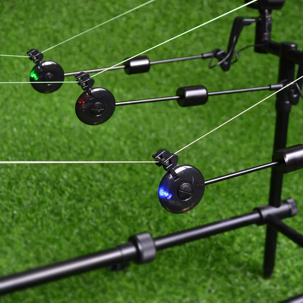 Hirisi LED Carp Fishing Swingers Drop Off Indicator 4 Color In Zipped Case Carp Fishing Equipment B2022-EXPROTAS