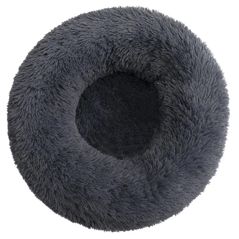 40-90cm Cat Bed Plush Round Soft Warm Cushion for Dog Pet Winter Sleeping