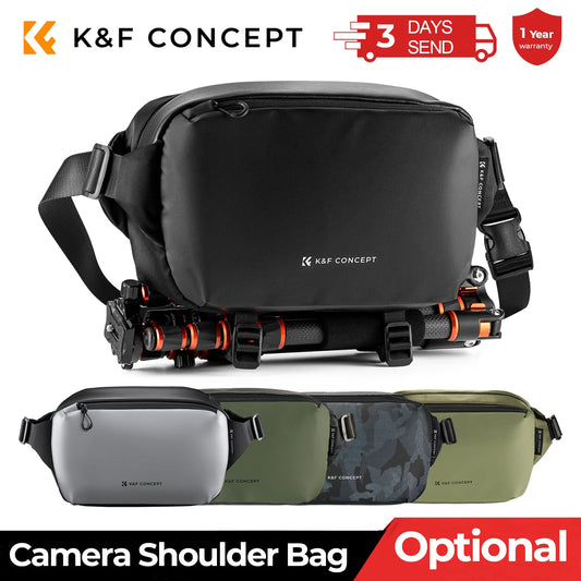 K&F Concept 10L Lightweight Travel Photography Sling Bag Digital Camera Shoulder Carry Pouch for Canon Nikon Sony DJI Drone
