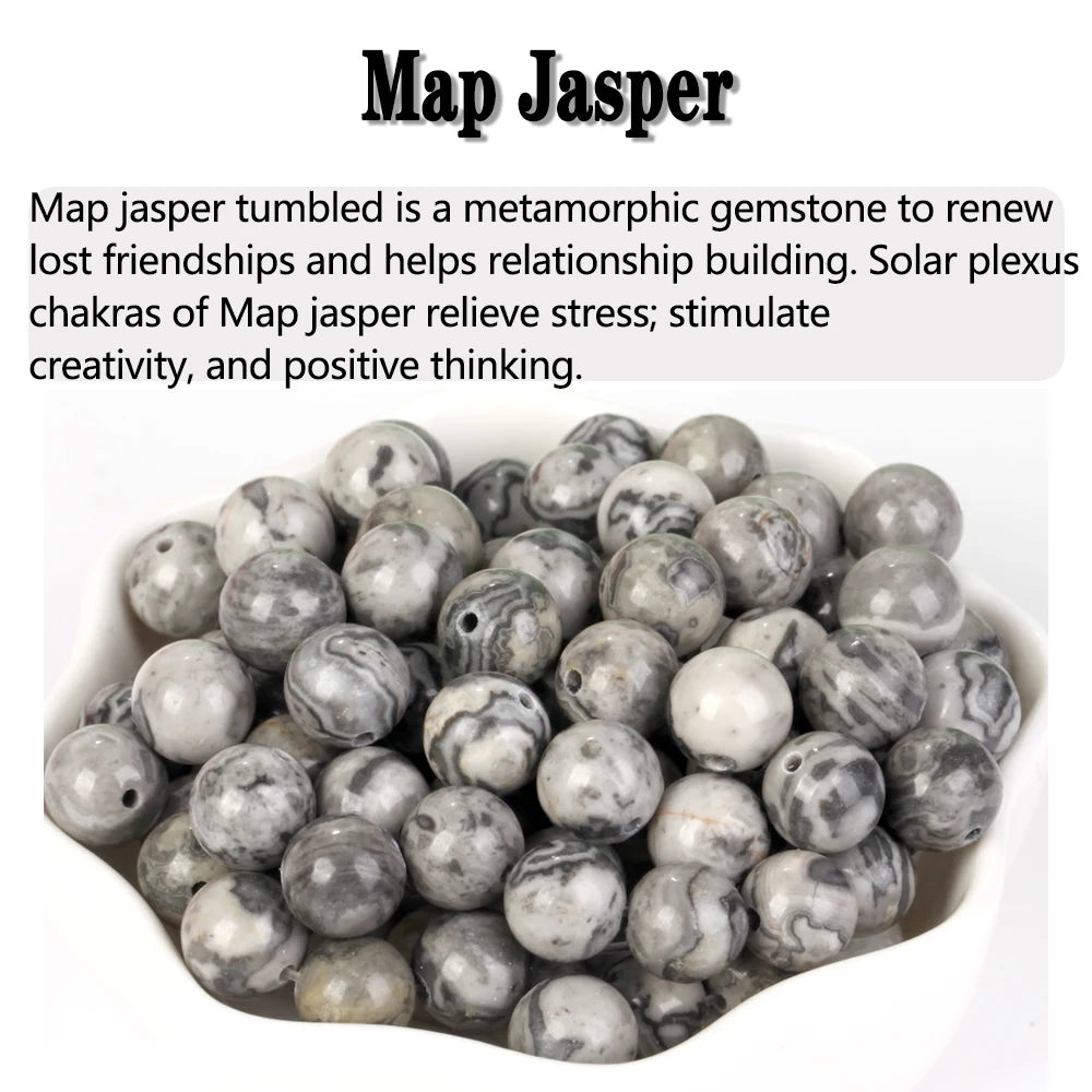 Natural Stone Beads 4-12MM Round Loose Gemstone for DIY Jewelry Making