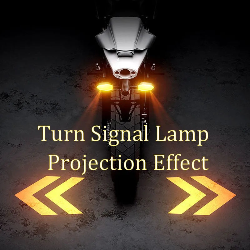 2PCS LED Turn Signal Lamp Motorcycle Flowing Indicator Light Amber