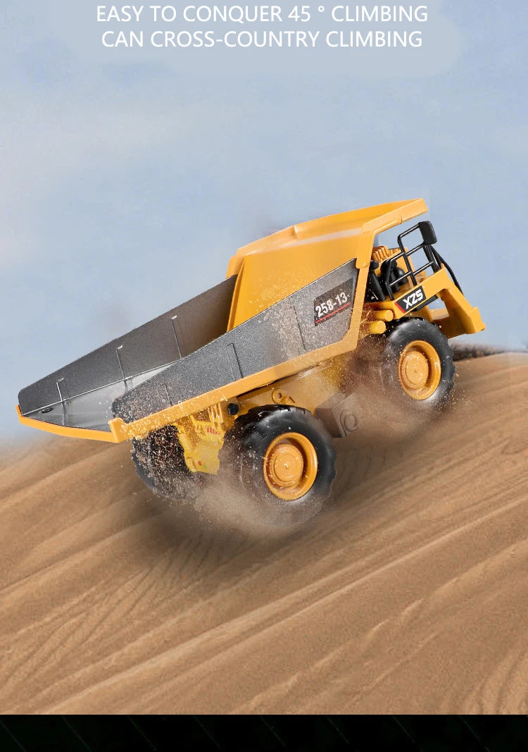 RC Excavator Dumper Car 2.4G Remote Control Engineering Vehicle Crawler Truck Bulldozer Toys for Boys Kids Christmas Gifts-EXPROTAS