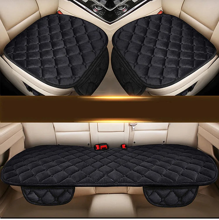 Car Seat Cover Front/Rear Velvet/fur Seat Cushion Protector Pad Black/Red/Beige/Grey/Coffee/Brown For Renault Kadjar F3 X45-EXPROTAS