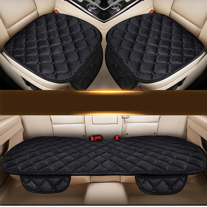 Car Seat Cover Front/Rear Velvet/fur Seat Cushion Protector Pad Black/Red/Beige/Grey/Coffee/Brown For Renault Kadjar F3 X45-EXPROTAS