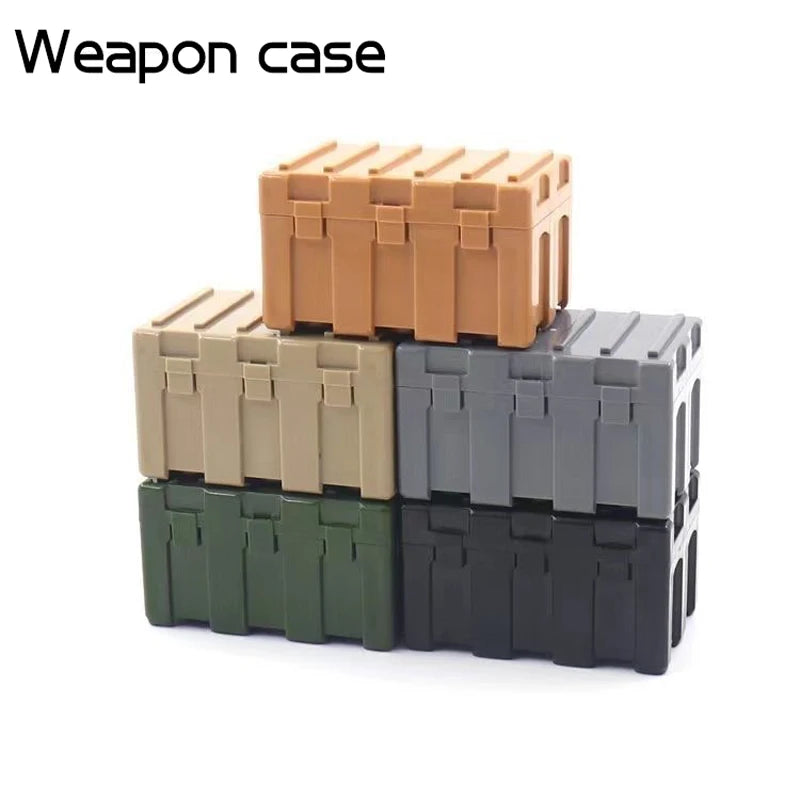 Decool Military Weapon Box Building Blocks Army Soldier WW2 MOC Bricks Kids Toy