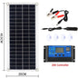 30W Battery Boat Charger Solar Panel 12V Dual USB Controller for RV