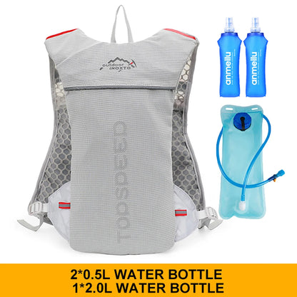 Outdoor Trail Running 5L Ultralight Backpack Hydration Jogging Vest Men Breathable Marathon Bicycle Bag Water Bottle 500ML-EXPROTAS