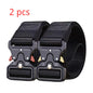 Men's Buckle Tactical Belt Red Ears Plastic Multifunctional Military Canvas