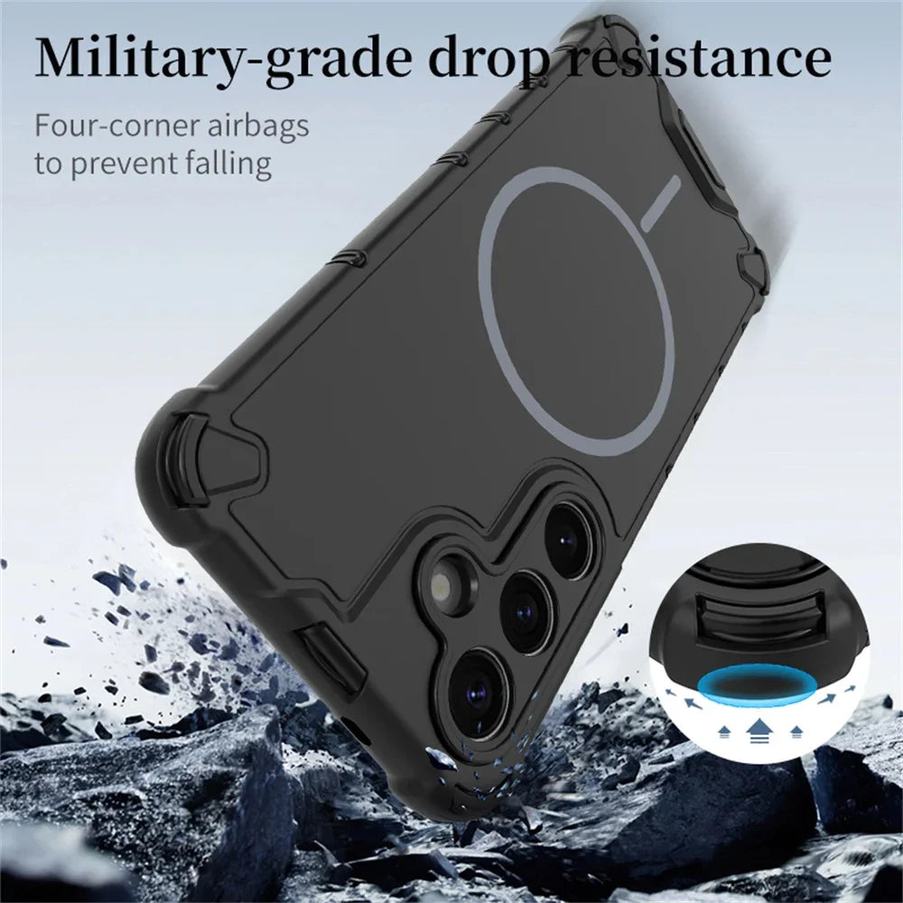 Magnetic Phone Case for Samsung S24 S25 S26 Ultra Shockproof Cover