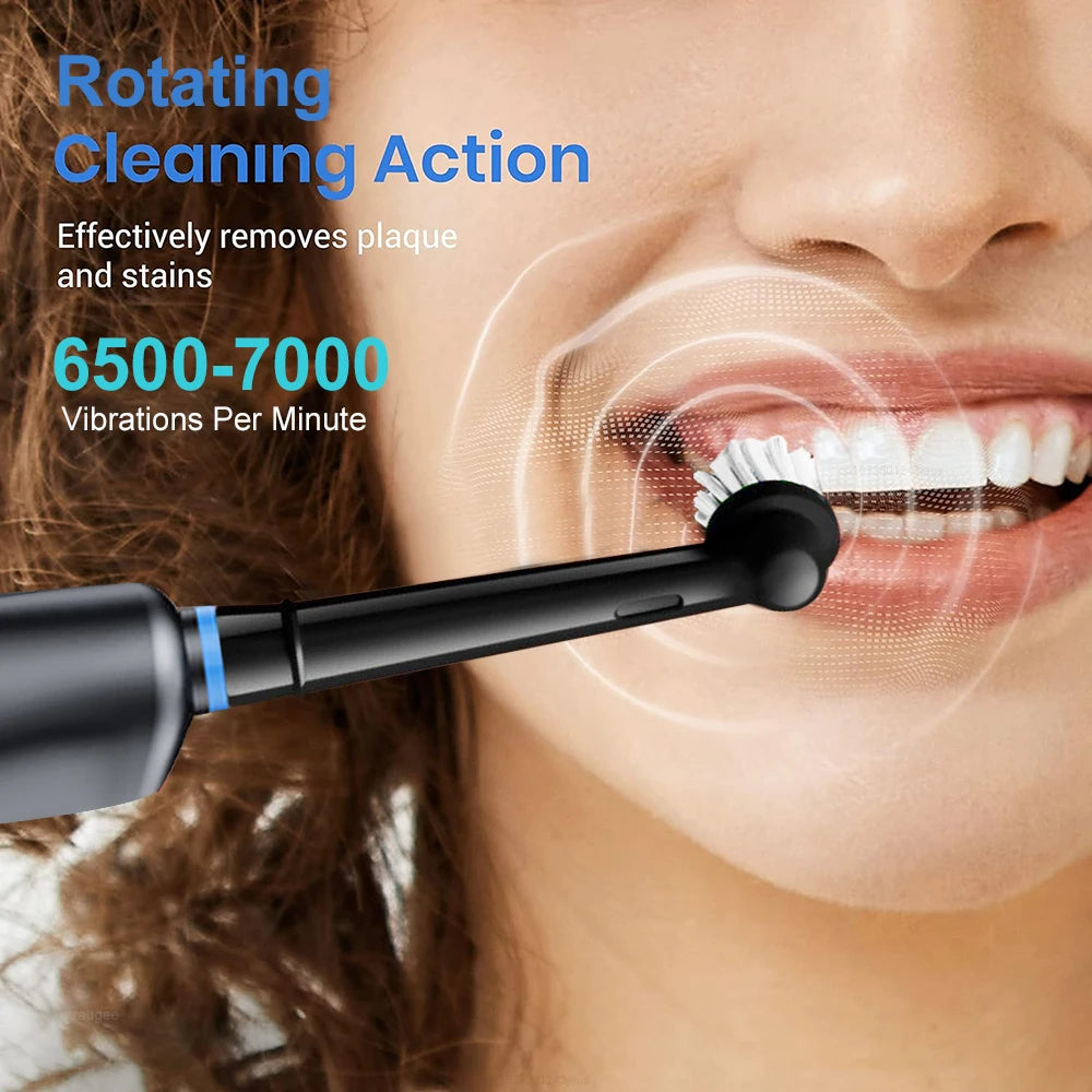 Electric Toothbrush Rechargeable Brush Rotating 8 Heads USB Timer Adults