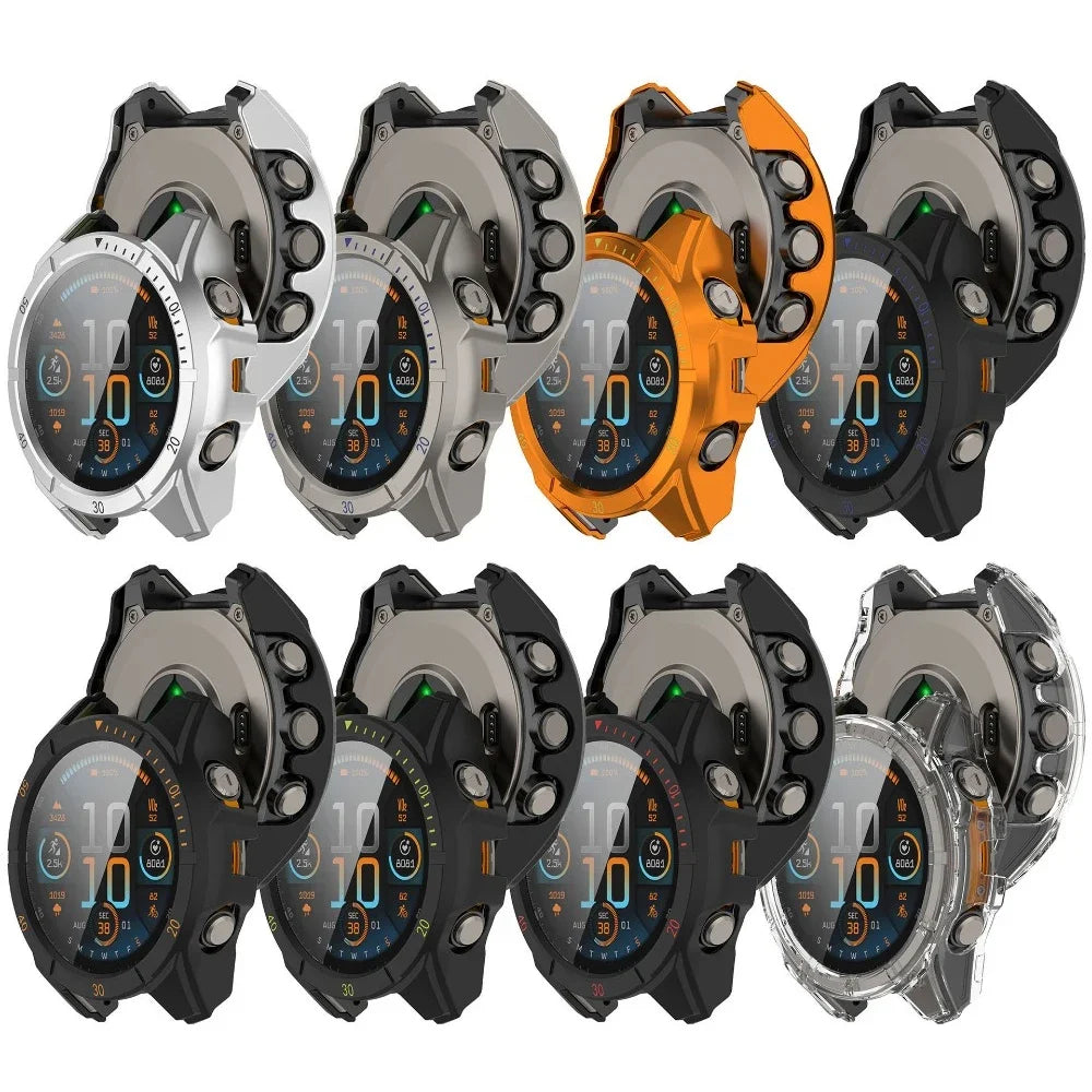 Screen Protector Case for Garmin Fenix 8 43mm 51mm 47mm Tempered Glass Bumper