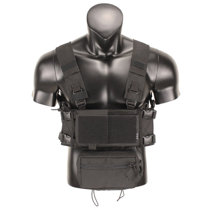 MK4 Micro Chest Rig w/ 5.56 Mag Pouch Tactical Vest Camo Airsoft Carrier