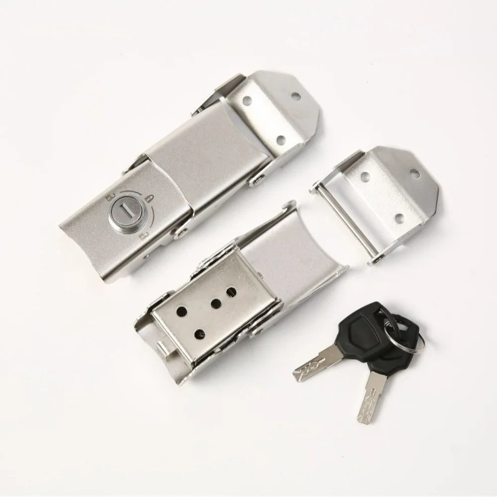 Detachable Stainless Steel Buckle Lock for Motorcycle Trunk with 2 Keys