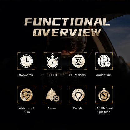 NORTH EDGE HORNET Men's Digital Sports Watch, 50M Waterproof, Run, Cycle, Time, Speed