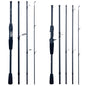 Portable 2.4m Fishing Rod Carbon Spinning Casting Travel Tackle Lure