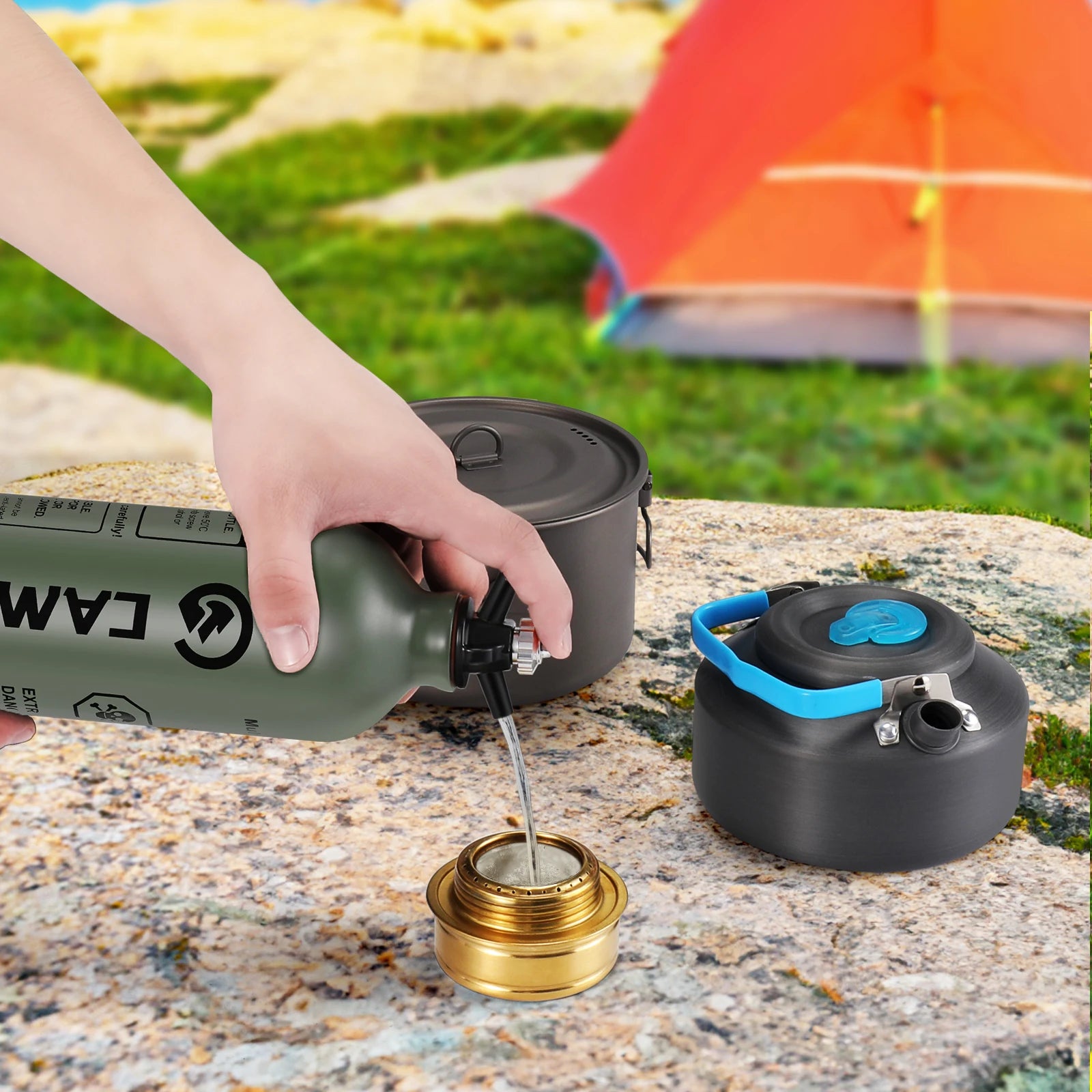 Portable Liquid Fuel Bottle Aluminum Gasoline Kerosene Alcohol Spare Storage Can 0.5L/1L-EXPROTAS
