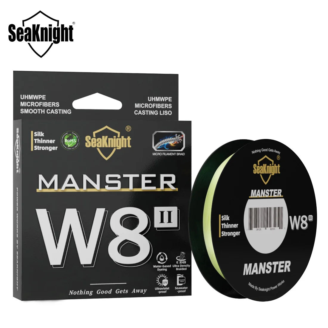 SeaKnight W8 II 500M PE Braided Fishing Line 8 Weaves Si+ Coating Salt Fresh