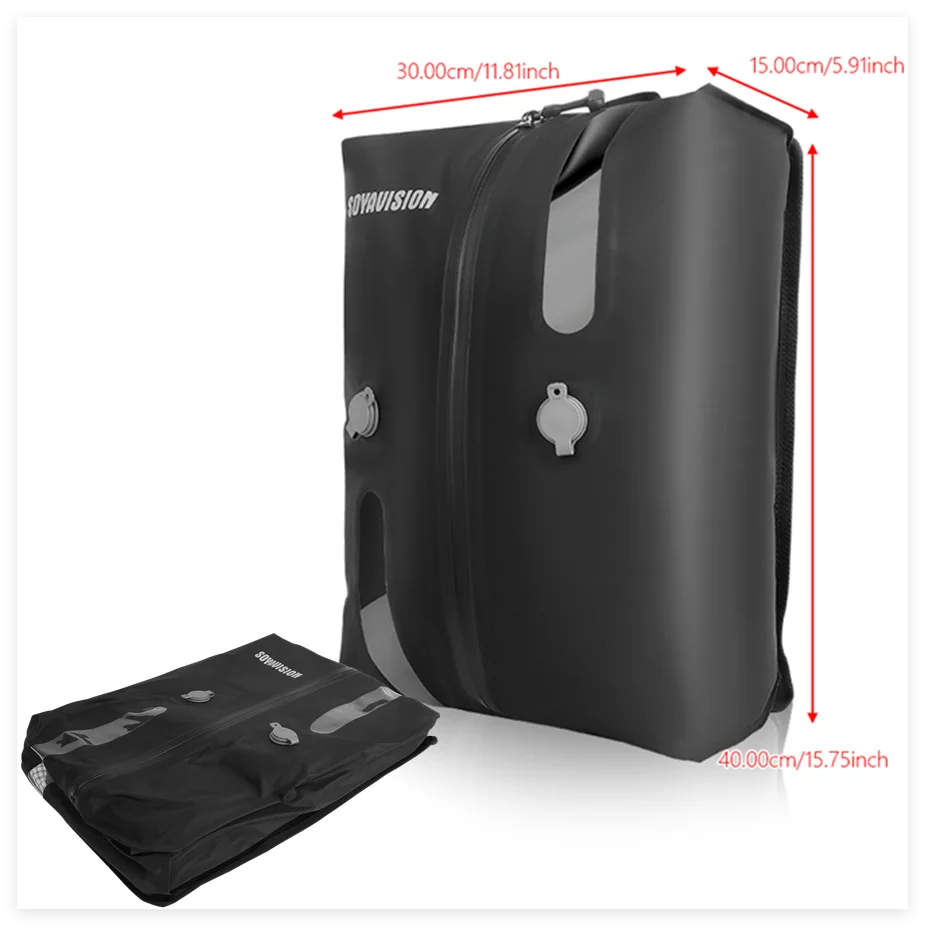 Waterproof Motorcycle Tail Bag Rear Seat Luggage 40-66L